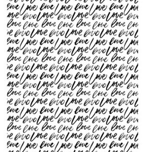 Love words patterns HTV 12in x 17in